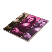 モナリザアニマルプリントパープルピンクチョコレート タイル (側面)