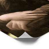 モナリザアニマルプリントパープルピンクチョコレート ポスター (角)