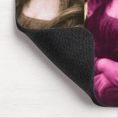 モナリザアニマルプリントパープルピンクチョコレート マウスパッド (コーナー)