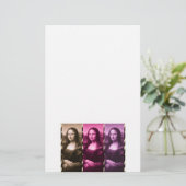 モナリザアニマルプリントパープルピンクチョコレート 便箋 (スタンド正面)