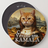 モナリザキャットforカマラボタン 缶バッジ (正面&裏面)