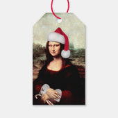 モナリザサンタ帽子クリスマス ギフトタグ (正面)
