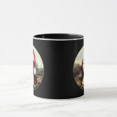 モナリザサンタ帽子クリスマス マグカップ (中央)