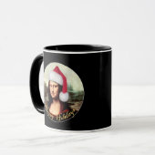 モナリザサンタ帽子クリスマス マグカップ (正面左)