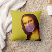 モナリザチューインガムバブル クッション (ブランケット)