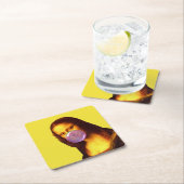 モナリザチューインガムバブル スクエアペーパーコースター (インサイチュ)