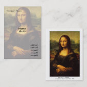 モナリザバイレオナルド・ダ・ヴィンチ 名刺 (正面/裏面)