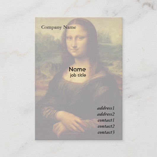 モナリザバイレオナルド・ダ・ヴィンチ 名刺 (正面)