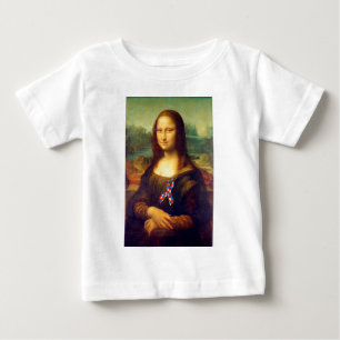 モナリザパズルリボン ベビーTシャツ
