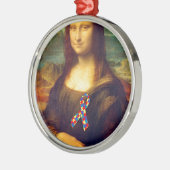 モナリザパズルリボン メタルオーナメント (左)