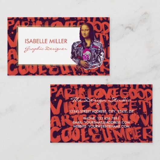 モナリザパンクアート                                 名刺 (正面/裏面)