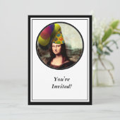 モナリザパーティー帽子 招待状 (スタンド正面)