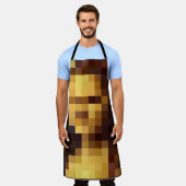 モナリザピクセルアートレオナルドダヴィンチ、ラジオコンダ エプロン (着用した状態)