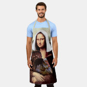 モナリザピルグリム感謝祭 エプロン (着用した状態)