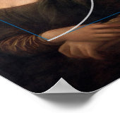 モナリザフィボナッチ緩和曲線金ゴールド比 ポスター (角)