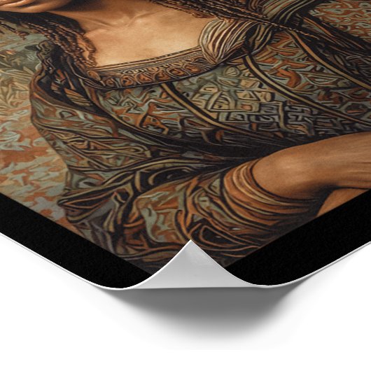 モナリザブラックアートジュネガデーブラックプライドルーム ポスター (角)