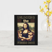 モナリザボディビルマッスルジムウェイトリフティングウォー カード (黄色い花)