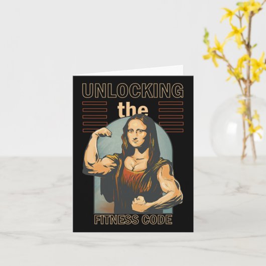 モナリザボディビルマッスルジムウェイトリフティングウォー カード (黄色い花)