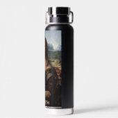 モナリザポートレート絵画の追加ネームウォーターボトル ウォーターボトル (背面)