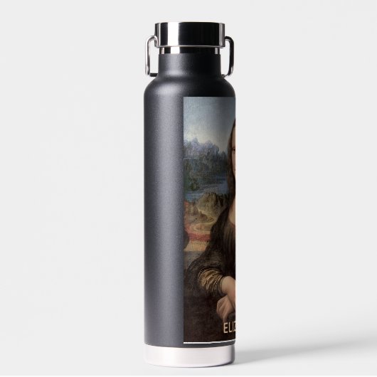 モナリザポートレート絵画の追加ネームウォーターボトル ウォーターボトル (正面)