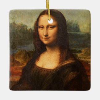 モナリザポートレート絵画ズレオナルドダヴィンチ セラミックオーナメント