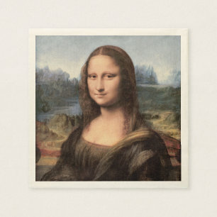 モナリザポートレート絵画ズ スタンダードカクテルナプキン