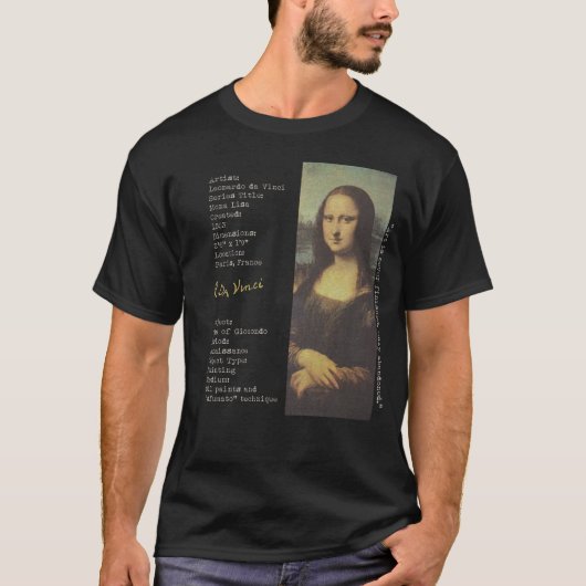 モナリザレオナルドダヴィンチ Tシャツ (正面)