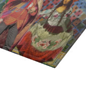 モナリザロマンチックおもしろいなカラフルアートワーク カッティングボード (角)