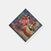 モナリザロマンチックおもしろいなカラフルアートワーク スタンダードカクテルナプキン (角)
