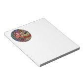 モナリザロマンチックおもしろいなカラフルアートワーク ノートパッド (アングル)