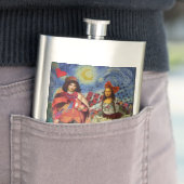 モナリザロマンチックおもしろいなカラフルアートワーク フラスク (インサイチュ)