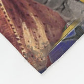 モナリザロマンチックおもしろいなカラフルアートワーク フリースブランケット (角)