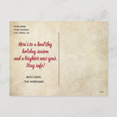 モナリザ健康を祈る祝日葉書 シーズンポストカード (裏面)