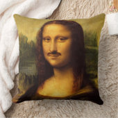 モナリザ口ひげ クッション (ブランケット)