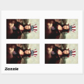 モナリザ独立記念日 長方形シール (シート)