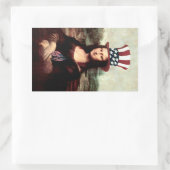 モナリザ独立記念日 長方形シール (バッグ)