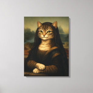 モナリザ猫のパロディ ルネサンスアート キャンバスプリント