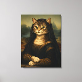 モナリザ猫のパロディ ルネサンスアート キャンバスプリント
