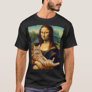 モナリザ猫キティ猫好き猫パパ母 Tシャツ