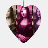 モナリザ アニマルプリント パープル ピンク チョコレート セラミックオーナメント (右)