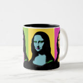 モナリザ – アポップ・アートのートスタイル ツートーンマグカップ (正面右)