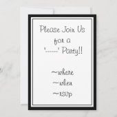 モナリザ – ザ誕生日ガール 招待状 (裏面)