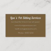 モナリザ&タビー猫 名刺 (裏面)