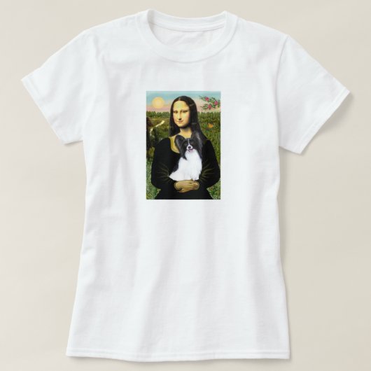 モナリザ - パピヨン 1 Tシャツ (デザイン正面)
