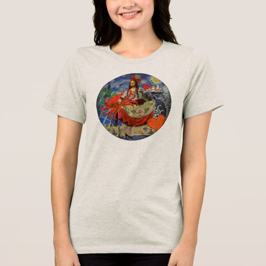 モナリザ ファン 星座 気まぐれ トライブレンドTシャツ (正面)