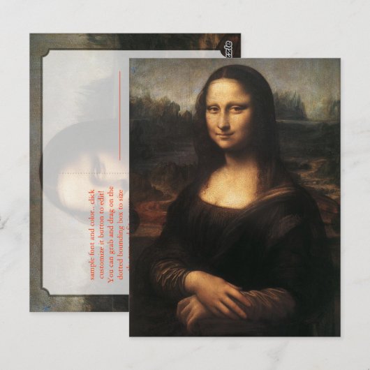 モナリザ ポストカード (正面/裏面)