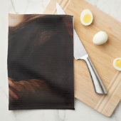 モナリザ&レオナルドダヴィンチ/イタリアヴィンテージ キッチンタオル (四つ折り)