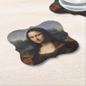 モナリザ&レオナルドダヴィンチ/イタリアヴィンテージ ペーパーコースター (アングル)