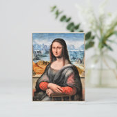 モナリザ、レオナルド・絵画ダ・ヴィンチの有名 シーズンポストカード (スタンド正面)