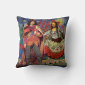 モナリザ ロマンティック ユニーク カラフル アートワーク クッション (裏面)